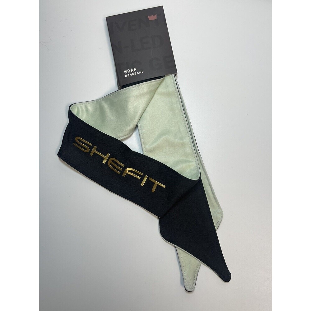 SHEFIT Wrap Headband In Black & Mint New